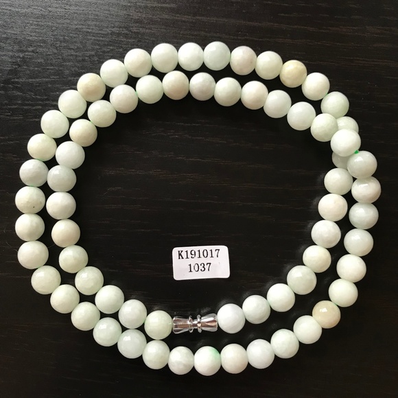 NEW Grade A Jade necklace 21” 8mm beads - Picture 1 of 5